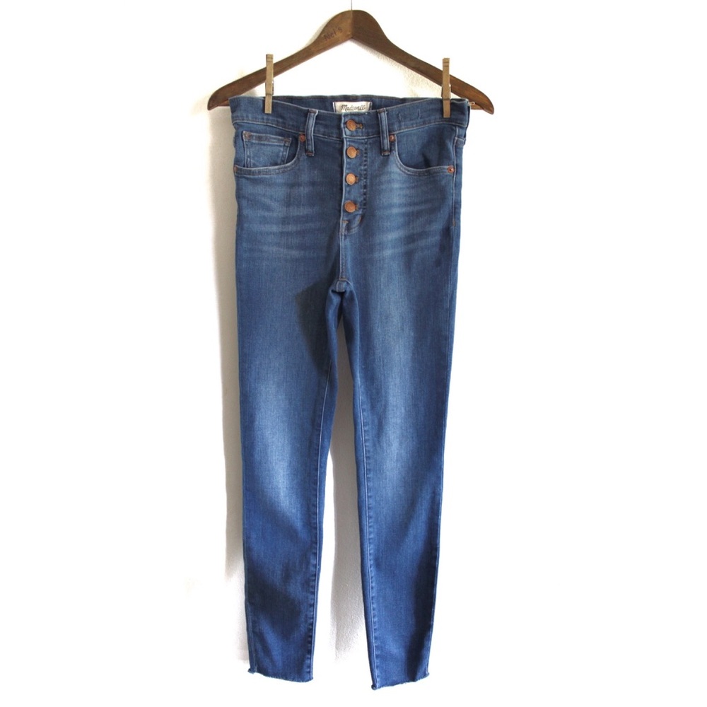 Madewell 9” Mid-Rise Skinny Jeans Medium Wash 26 2 - Picture 2 of 11